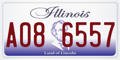 IL license plate A086557