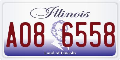 IL license plate A086558