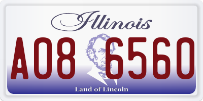 IL license plate A086560