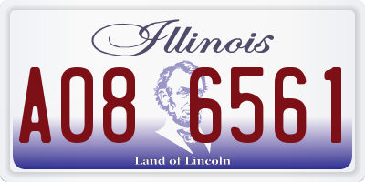 IL license plate A086561