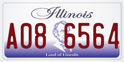IL license plate A086564