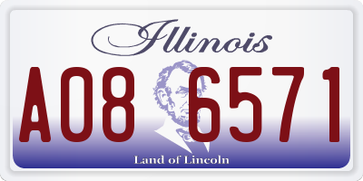 IL license plate A086571