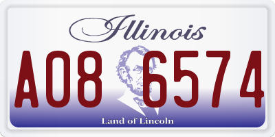 IL license plate A086574