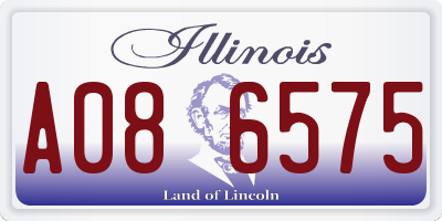 IL license plate A086575