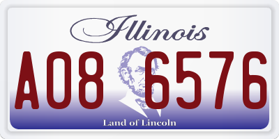 IL license plate A086576