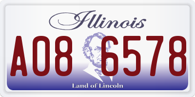 IL license plate A086578