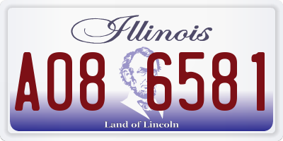 IL license plate A086581