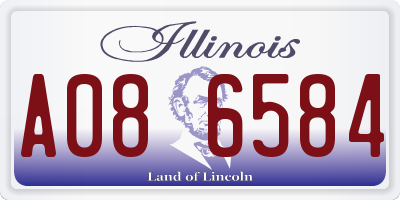 IL license plate A086584