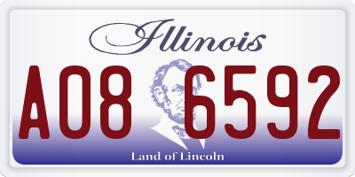 IL license plate A086592