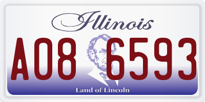 IL license plate A086593
