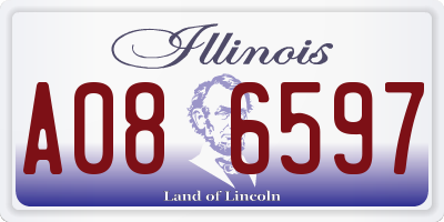 IL license plate A086597