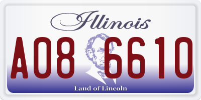 IL license plate A086610