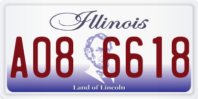 IL license plate A086618