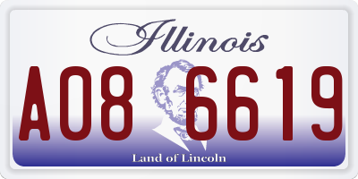 IL license plate A086619