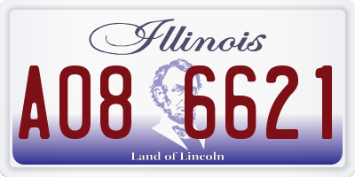 IL license plate A086621