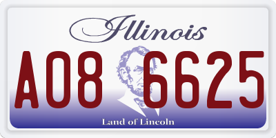 IL license plate A086625