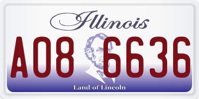 IL license plate A086636