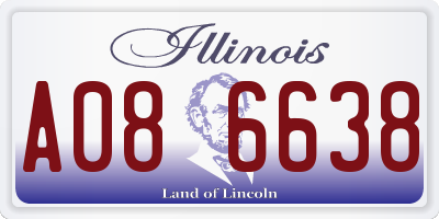 IL license plate A086638