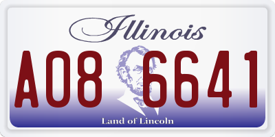 IL license plate A086641