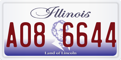 IL license plate A086644