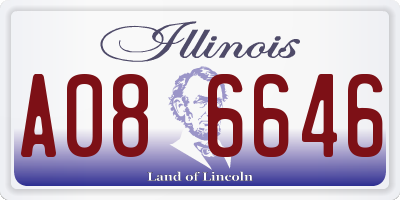IL license plate A086646