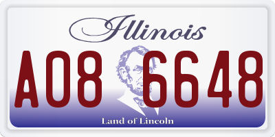 IL license plate A086648