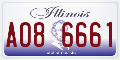 IL license plate A086661