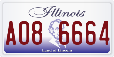 IL license plate A086664