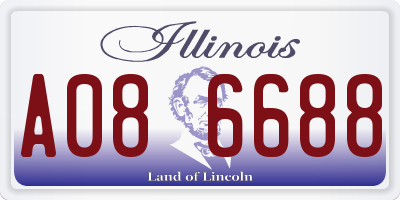 IL license plate A086688