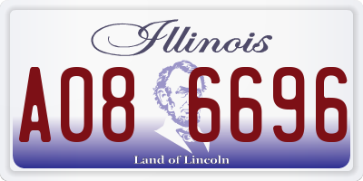 IL license plate A086696