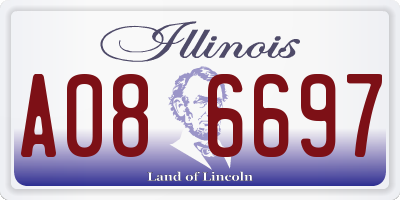 IL license plate A086697