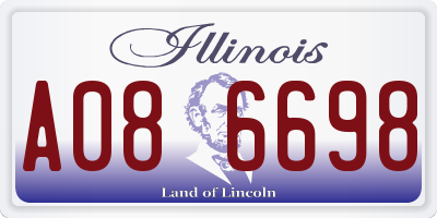 IL license plate A086698