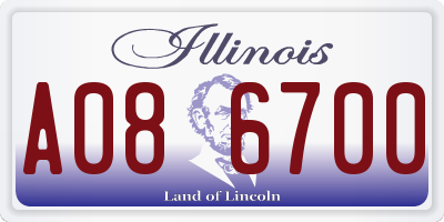 IL license plate A086700