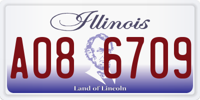 IL license plate A086709