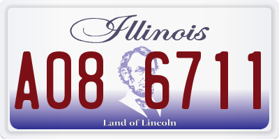 IL license plate A086711