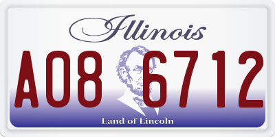 IL license plate A086712