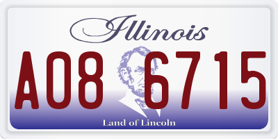 IL license plate A086715