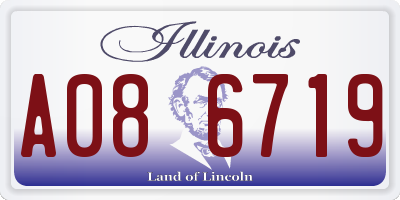 IL license plate A086719