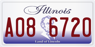 IL license plate A086720