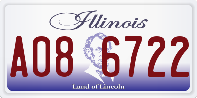 IL license plate A086722