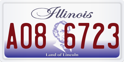 IL license plate A086723