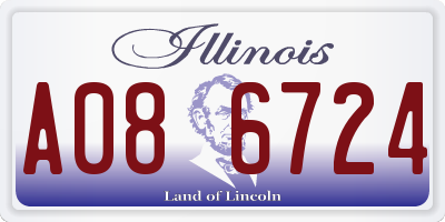 IL license plate A086724