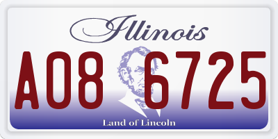IL license plate A086725