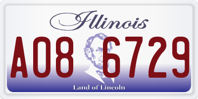 IL license plate A086729