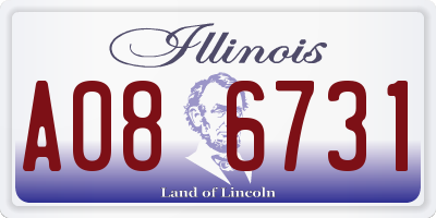 IL license plate A086731
