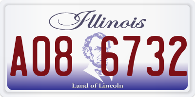 IL license plate A086732