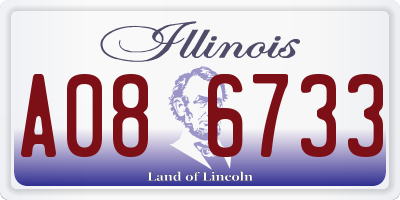 IL license plate A086733