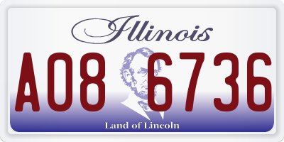 IL license plate A086736