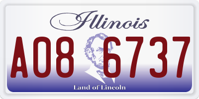 IL license plate A086737