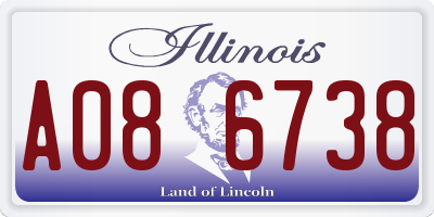 IL license plate A086738